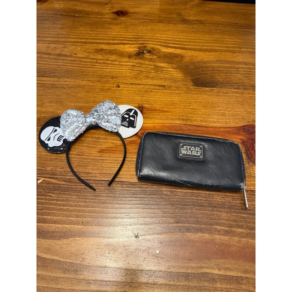 Loungefly Star Wars Wallet & Ears Set Black Stormtrooper Sequin Fair